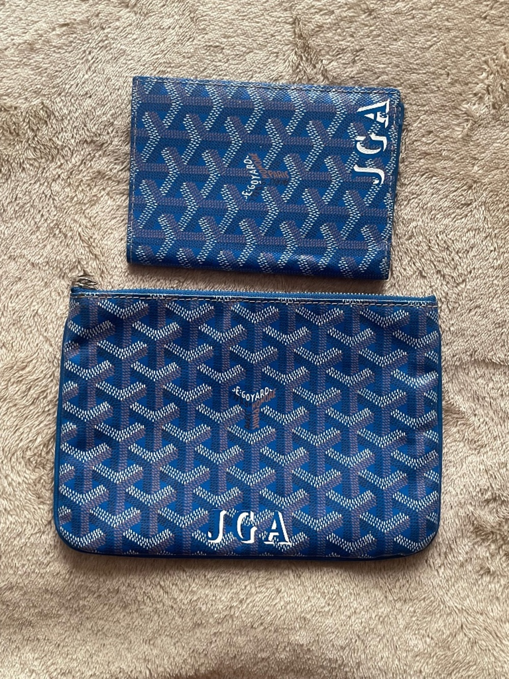 Goyard Modern Goyardine Passport Cover & Pouch